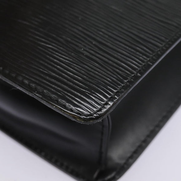 LOUIS VUITTON Epi Pochette Homme Clutch Tasche Schwarz Noir M52522 LV Auth 89187