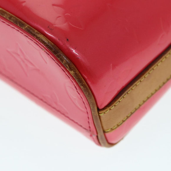 LOUIS VUITTON Monogram Vernis Sullivan Vertical Bag Pink M91259 LV Auth 89190