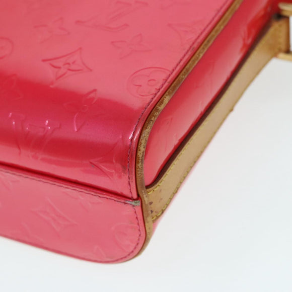 LOUIS VUITTON Monogram Vernis Sullivan Vertical Bag Pink M91259 LV Auth 89190