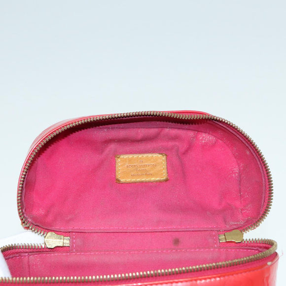 LOUIS VUITTON Monogram Vernis Sullivan Vertical Bag Pink M91259 LV Auth 89190