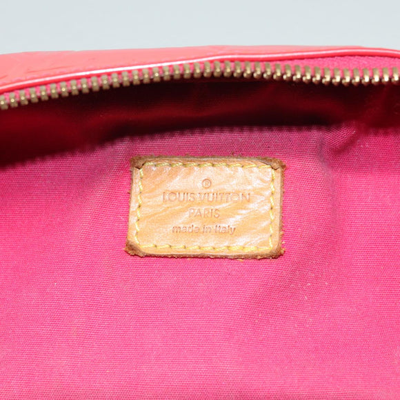 LOUIS VUITTON Monogram Vernis Sullivan Vertical Bag Pink M91259 LV Auth 89190