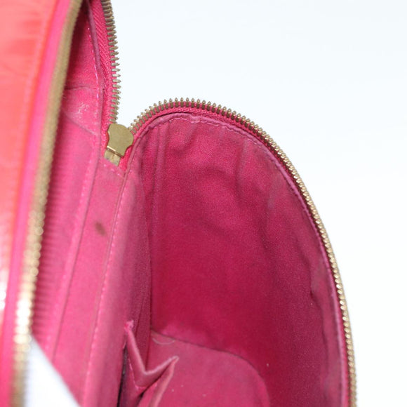 LOUIS VUITTON Monogram Vernis Sullivan Vertical Bag Pink M91259 LV Auth 89190