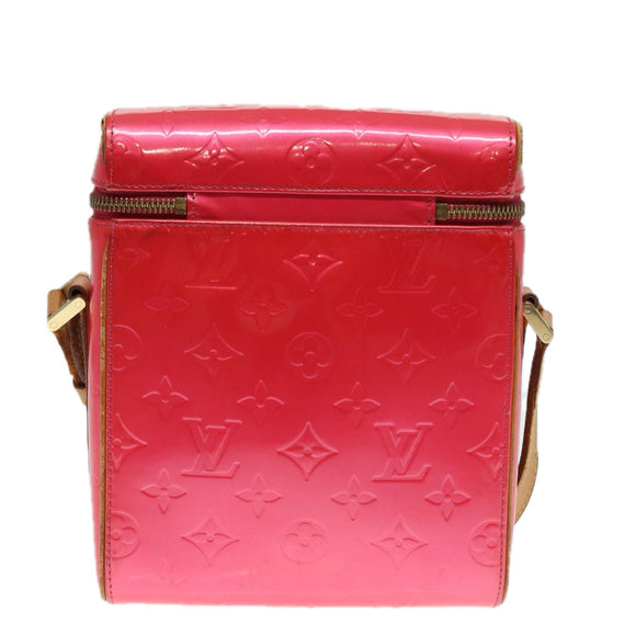 LOUIS VUITTON Monogram Vernis Sullivan Vertical Bag Pink M91259 LV Auth 89190