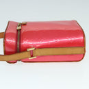 LOUIS VUITTON Monogram Vernis Sullivan Vertical Bag Pink M91259 LV Auth 89190-4