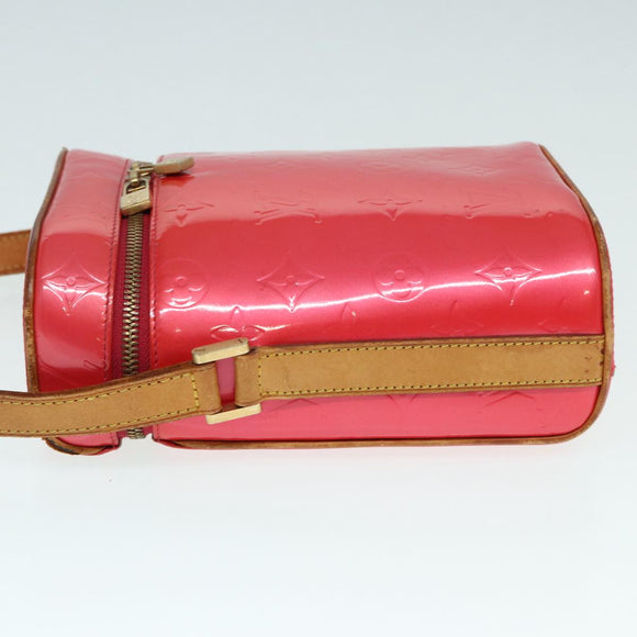 LOUIS VUITTON Monogram Vernis Sullivan Vertical Bag Pink M91259 LV Auth 89190