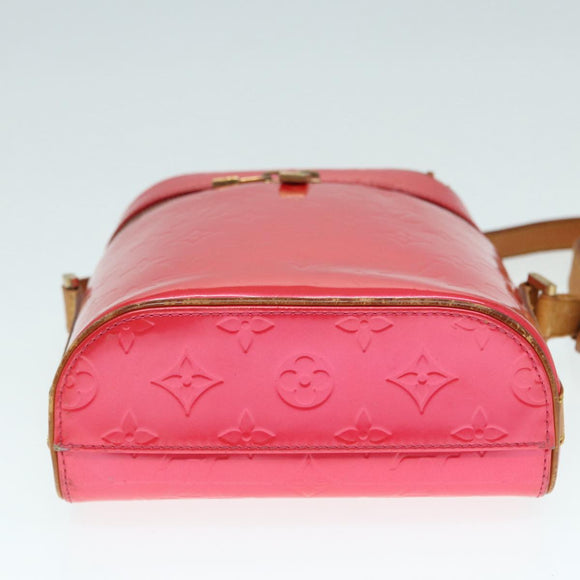 LOUIS VUITTON Monogram Vernis Sullivan Vertical Bag Pink M91259 LV Auth 89190