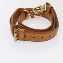 LOUIS VUITTON Adjustable Shoulder Strap Leather 31.5""-38.2"" Beige Auth 89208-4