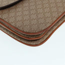 CELINE Macadam Canvas Shoulder Bag Beige Gold Auth 89226-14