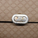 CELINE Macadam Canvas Shoulder Bag Beige Gold Auth 89226-9
