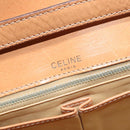 CELINE Macadam Canvas Shoulder Bag Beige Gold Auth 89226-18