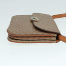 CELINE Macadam Canvas Shoulder Bag Beige Gold Auth 89226-3