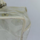 BURBERRY Blue Label Shoulder Bag Vinyl Clear White gold Auth 89239-14