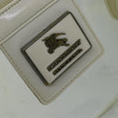 BURBERRY Blue Label Shoulder Bag Vinyl Clear White gold Auth 89239-10