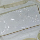 BURBERRY Blue Label Shoulder Bag Vinyl Clear White gold Auth 89239-11