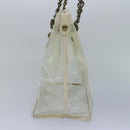 BURBERRY Blue Label Shoulder Bag Vinyl Clear White gold Auth 89239-3