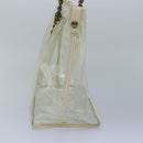 BURBERRY Blue Label Shoulder Bag Vinyl Clear White gold Auth 89239-4