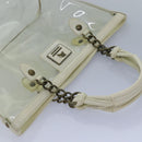 BURBERRY Blue Label Shoulder Bag Vinyl Clear White gold Auth 89239-6