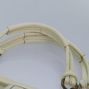 BURBERRY Blue Label Shoulder Bag Vinyl Clear White gold Auth 89239-8