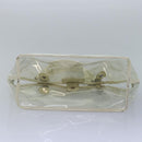 BURBERRY Blue Label Shoulder Bag Vinyl Clear White gold Auth 89239-5