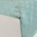 GUCCI GG Canvas Tote Bag Light Blue White Gold 002 1097 Auth 89242-12