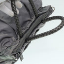 PRADA Hand Bag Nylon 2way Silver Gray Auth 89250-6
