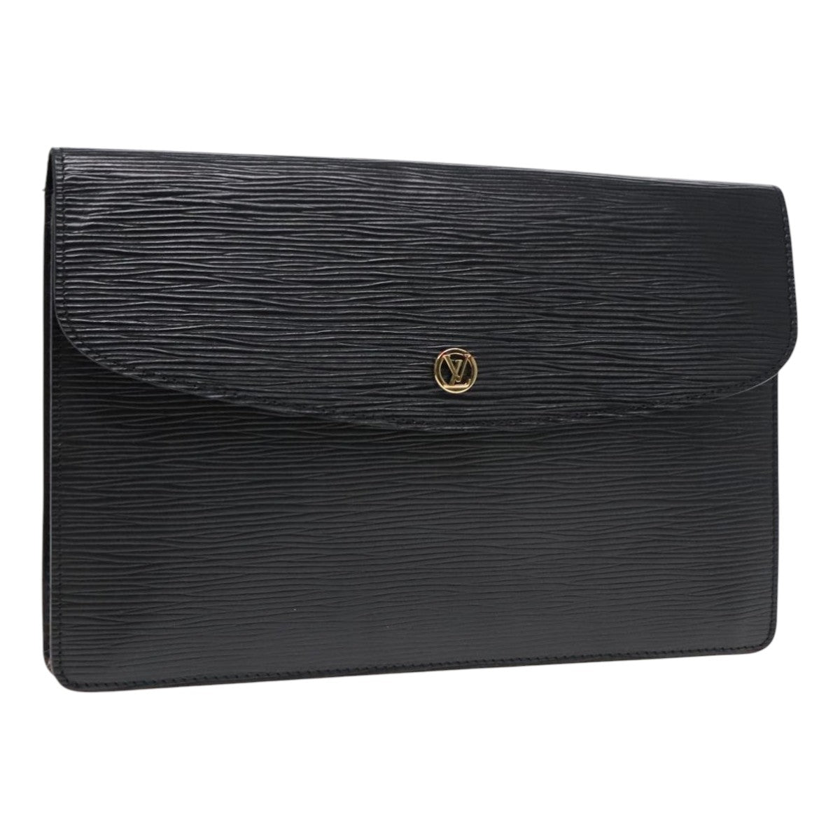 LOUIS VUITTON Epi Montaigne 27 Clutch Bag Black M52652 LV Auth 89262