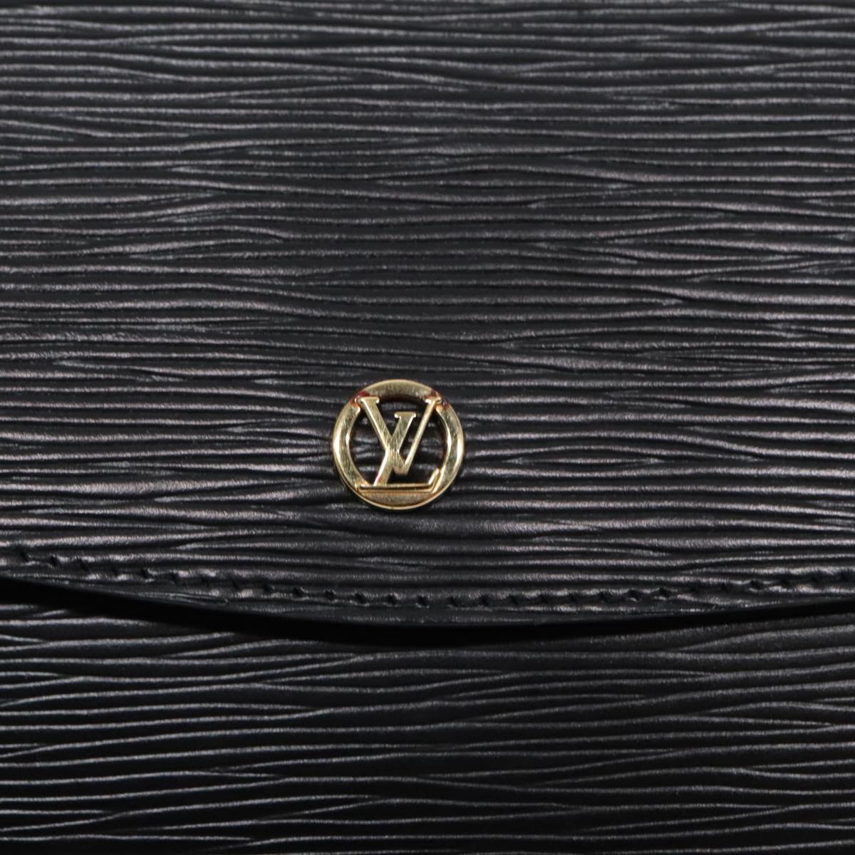 LOUIS VUITTON Epi Montaigne 27 Clutch Bag Black M52652 LV Auth 89262