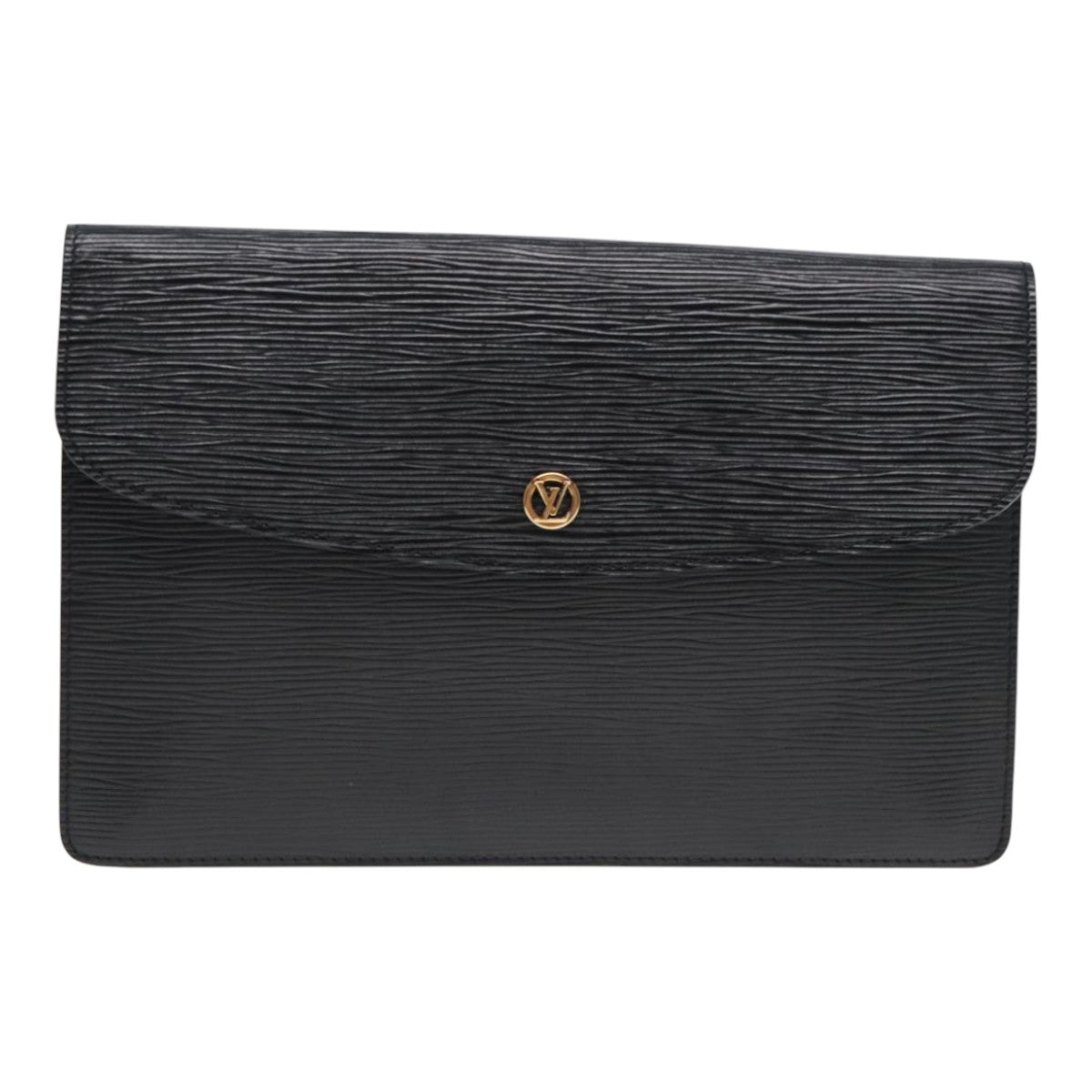 LOUIS VUITTON Epi Montaigne 27 Clutch Bag Black M52652 LV Auth 89262