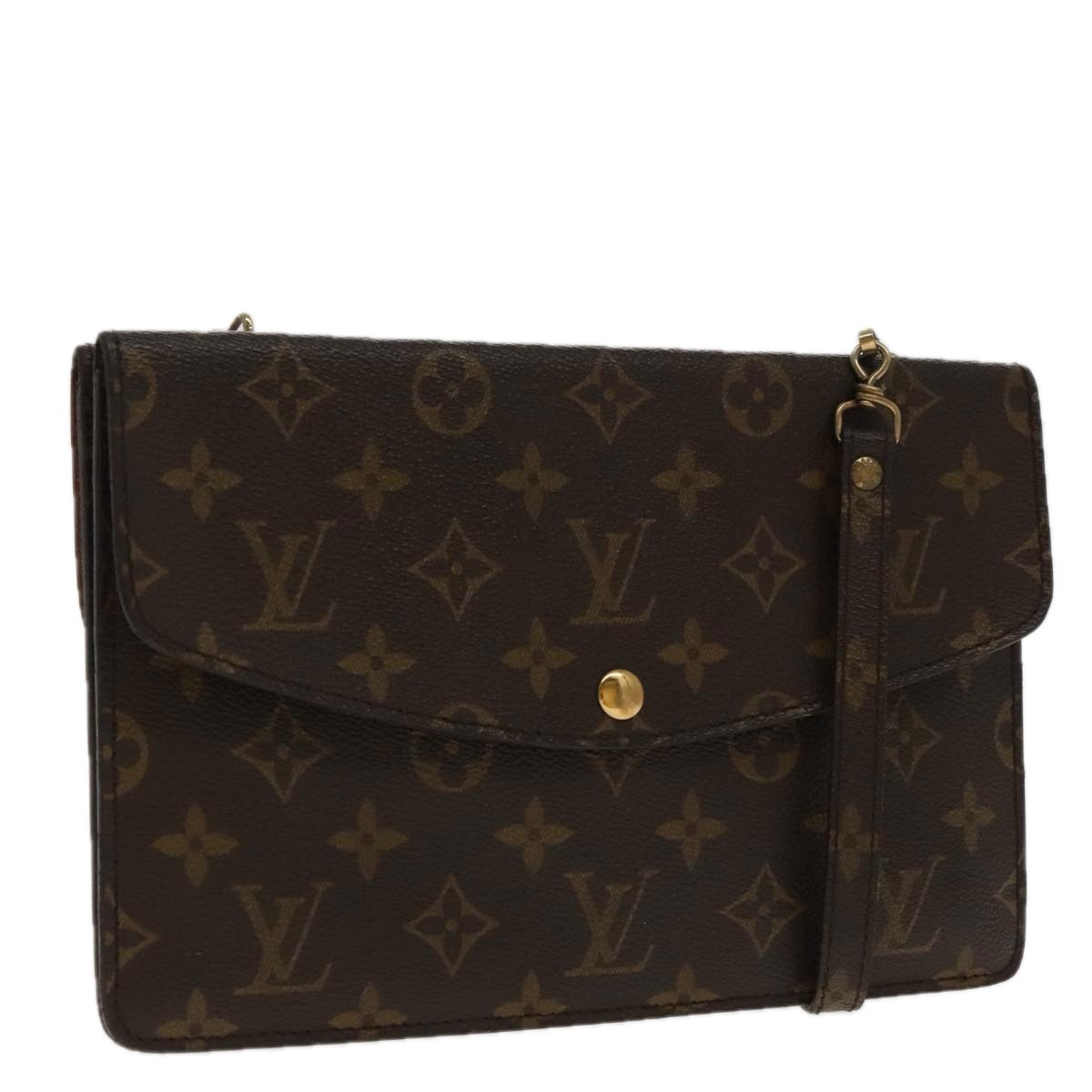 LOUIS VUITTON Monogram Double Rabat Shoulder Bag M51815 LV Auth 89296