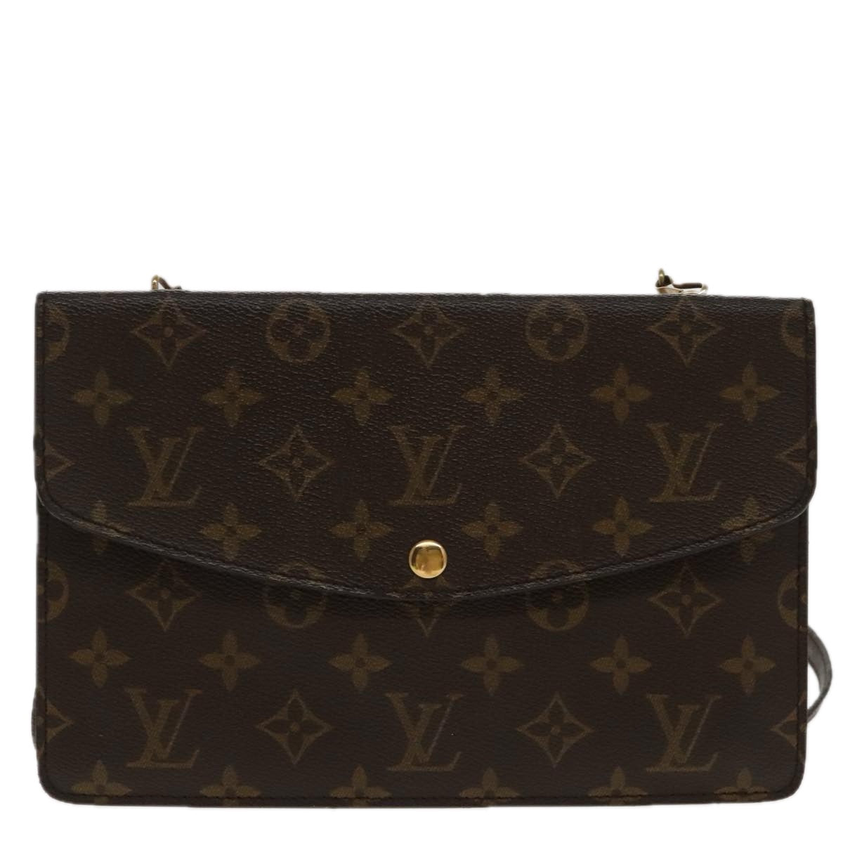 LOUIS VUITTON Monogram Double Rabat Shoulder Bag M51815 LV Auth 89296