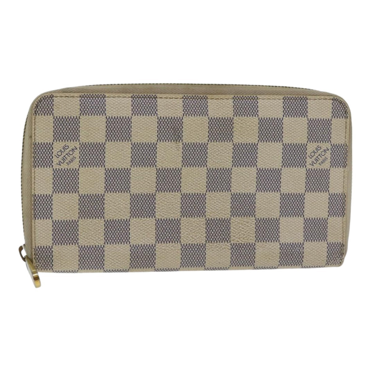 LOUIS VUITTON Damier Azur Zippy Wallet Long Wallet N60019 LV Auth 89303