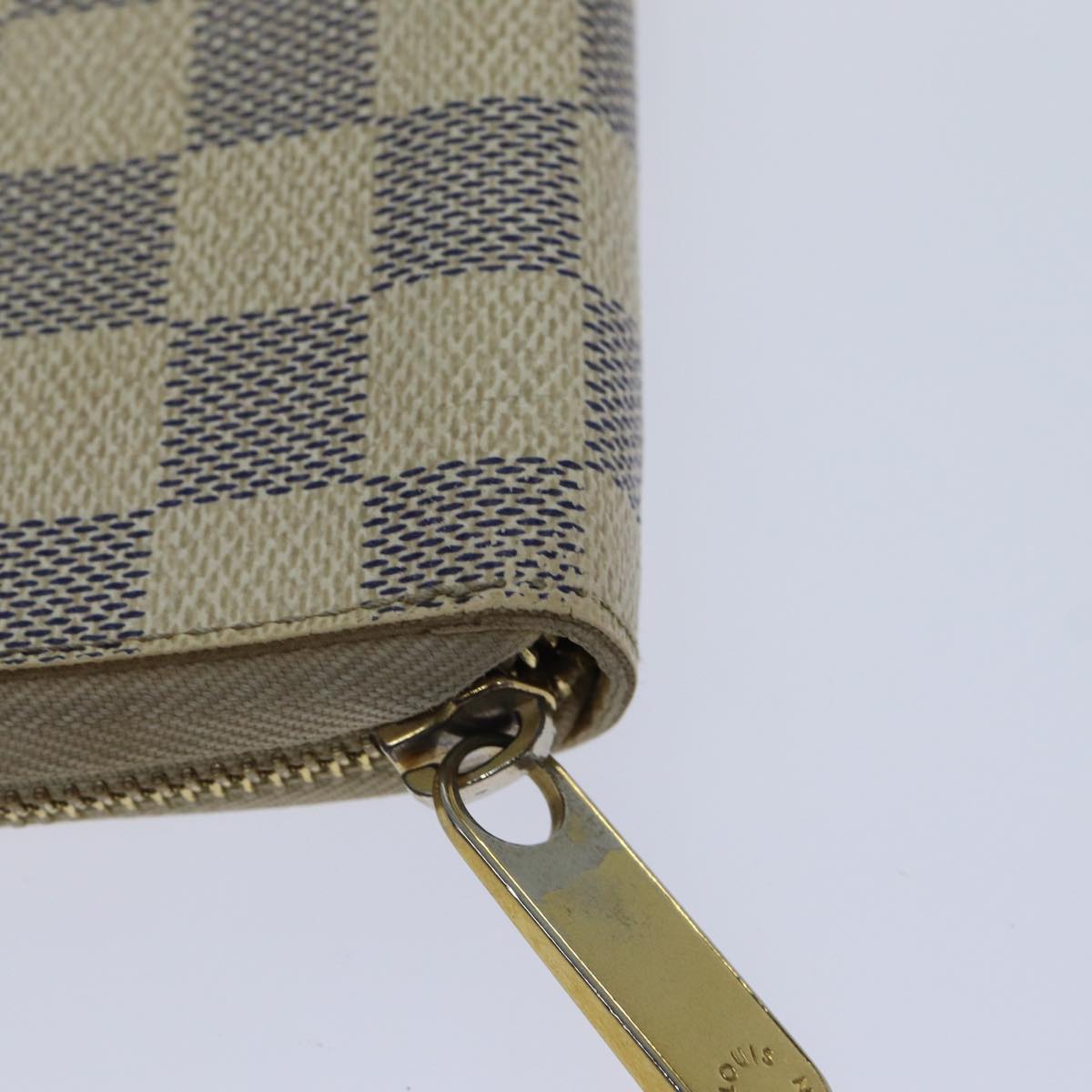 LOUIS VUITTON Damier Azur Zippy Wallet Long Wallet N60019 LV Auth 89303