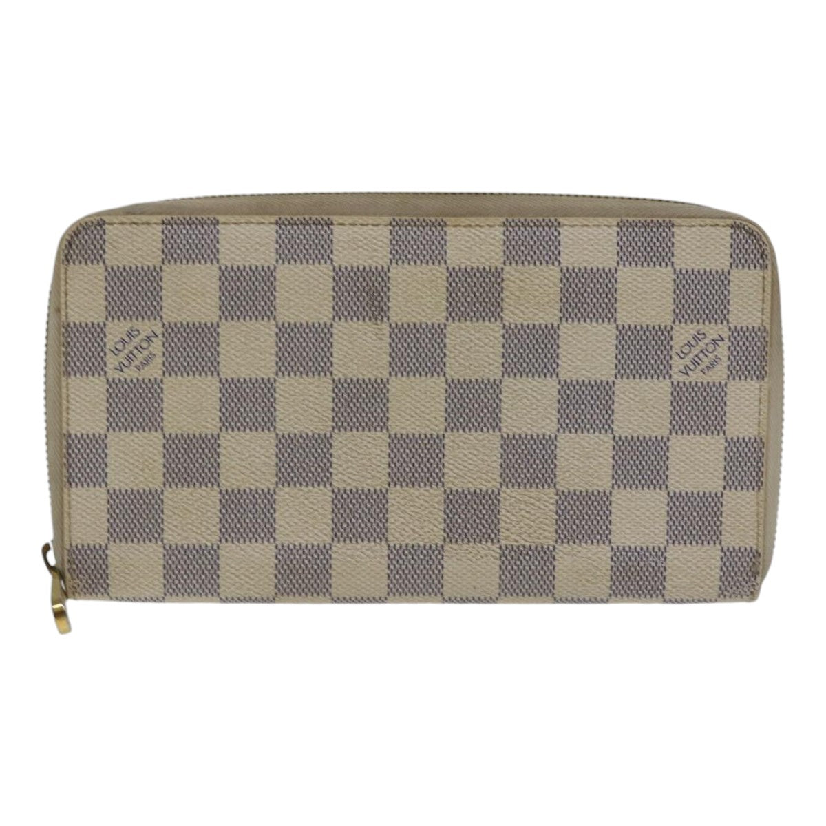 LOUIS VUITTON Damier Azur Zippy Wallet Long Wallet N60019 LV Auth 89303