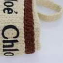 Chloe Hand Bag cotton 2way Beige Auth 89304A-16