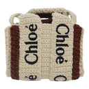 Chloe Hand Bag cotton 2way Beige Auth 89304A-2