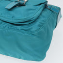 PRADA Shoulder Bag Nylon Turquoise Blue Auth 89320V-9