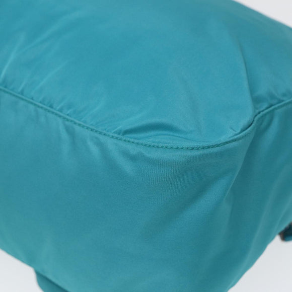 PRADA Shoulder Bag Nylon Turquoise Blue Auth 89320V