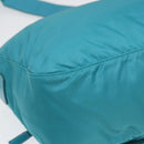 PRADA Shoulder Bag Nylon Turquoise Blue Auth 89320V-16