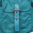 PRADA Shoulder Bag Nylon Turquoise Blue Auth 89320V-10