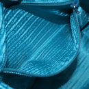 PRADA Shoulder Bag Nylon Turquoise Blue Auth 89320V-23