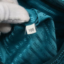 PRADA Shoulder Bag Nylon Turquoise Blue Auth 89320V-12