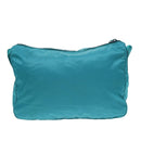 PRADA Shoulder Bag Nylon Turquoise Blue Auth 89320V-2