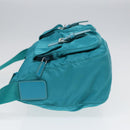 PRADA Shoulder Bag Nylon Turquoise Blue Auth 89320V-3