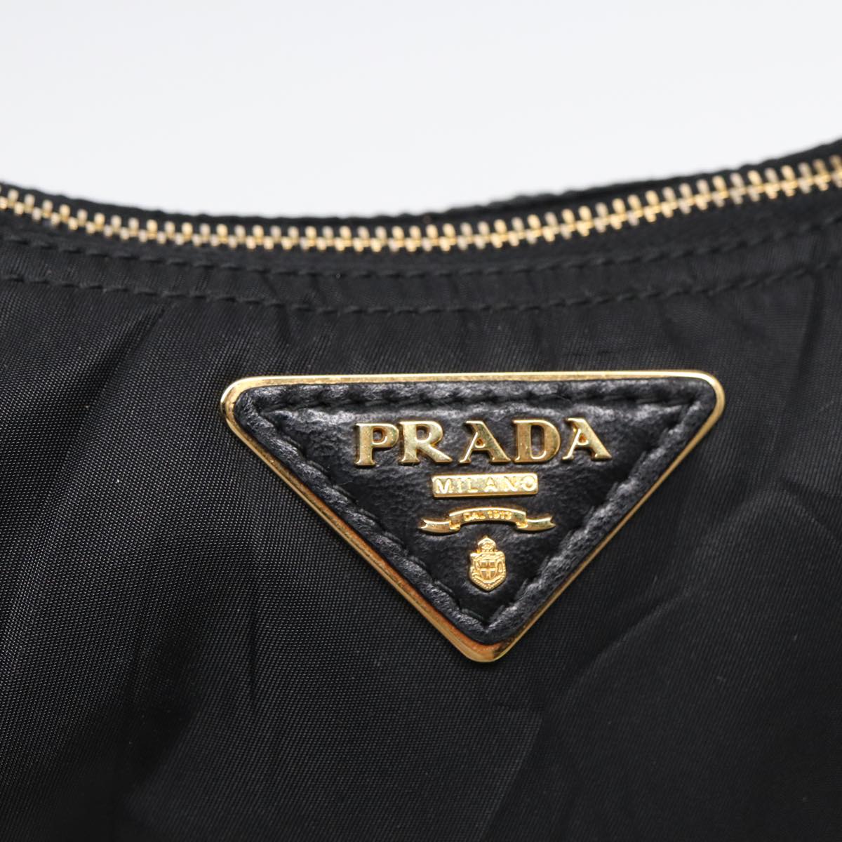 PRADA Accessory Pouch Nylon Black Auth 89321