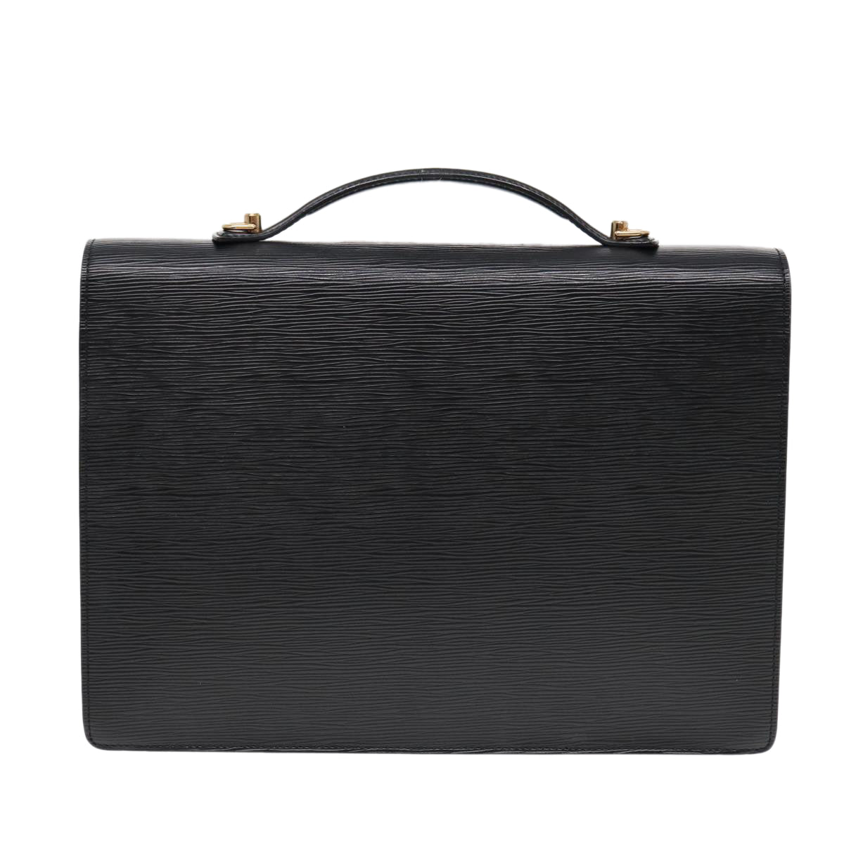 LOUIS VUITTON Epi Porte Documents Bandouliere Briefcase Black M54462 Auth 89335 - 0