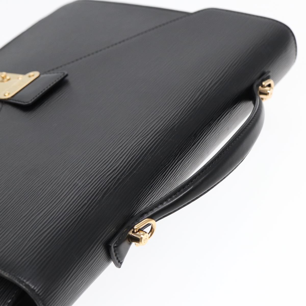 LOUIS VUITTON Epi Porte Documents Bandouliere Briefcase Black M54462 Auth 89335