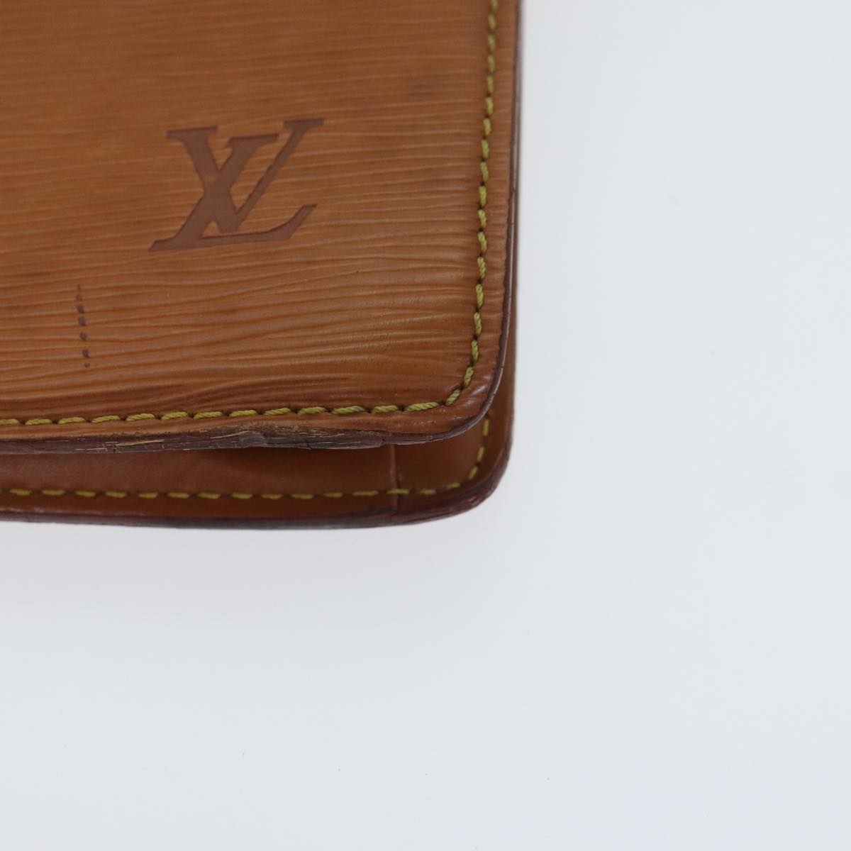 LOUIS VUITTON Epi Porte Documents Bandouliere Zipangu Gold M54468 LV Auth 89349