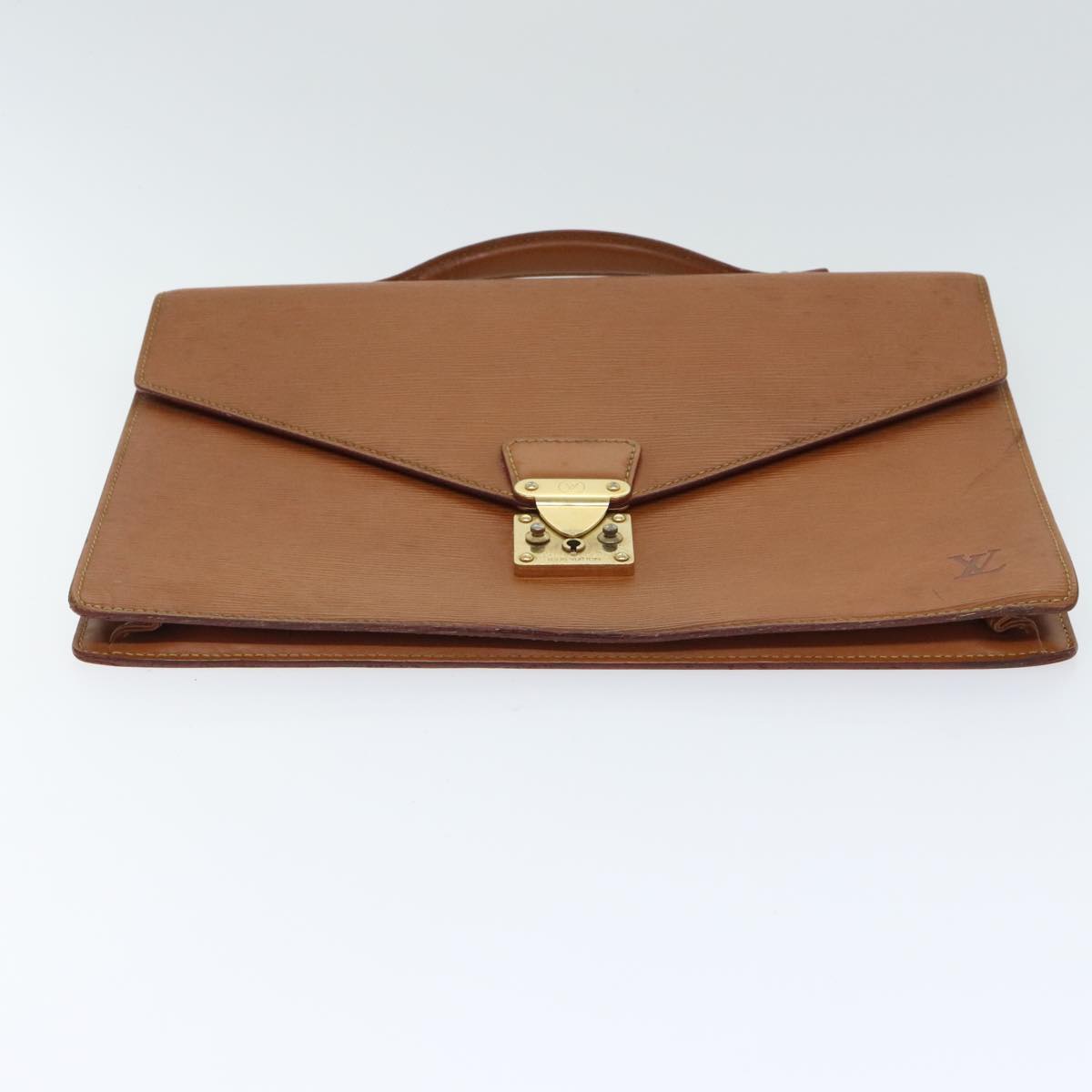 LOUIS VUITTON Epi Porte Documents Bandouliere Zipangu Gold M54468 LV Auth 89349