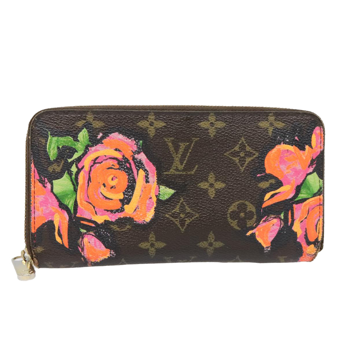 LOUIS VUITTON Monogram Rose Zippy Wallet Long Wallet M93579 LV Auth 89356