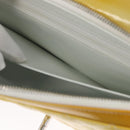CHANEL Matelasse Backpack Patent leather Yellow Silver CC Auth 89374-25